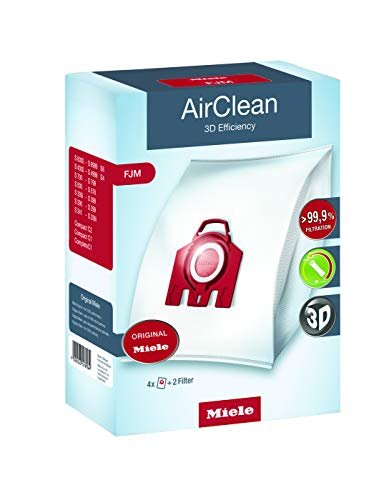 Miele Airclean 3D Fjm Vacuum Cleaner Bags White 4 Count(Pack Of 1