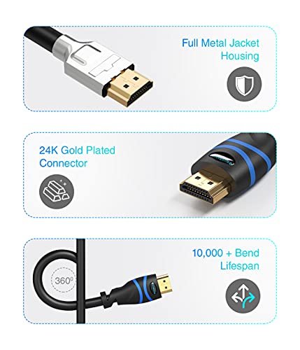 BlueRigger USB C to HDMI Cable (4K 60Hz, Thunderbolt 3 Compatible, USB –  Bluerigger