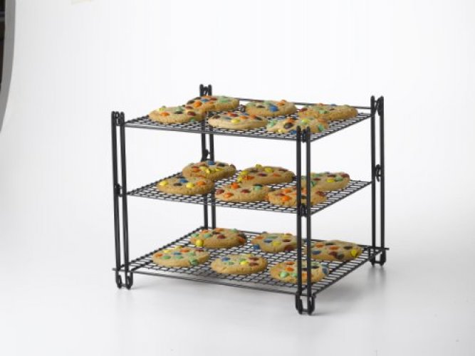  Nifty 3-Tier Cooling Rack – Non-Stick Coating, Wire Mesh  Design, Dishwasher Safe, Collapsible Kitchen Countertop Organizer, Use for  Baking Cookies, Cakes, Pies: Home & Kitchen