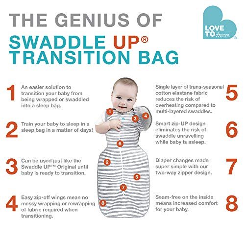 Love To Dream Swaddle Up Transition Bag Self Soothing Sleep Sack