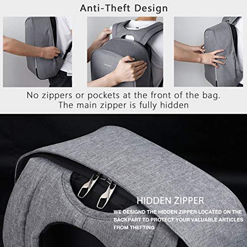 Hidden zipper outlet backpack