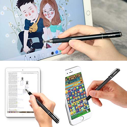 Meko(2 Pcs)[2 In 1 Precision Series] Disc Stylus/Styli For All Touch Screen  Devices Bundle With 4 Replaceable Disc Tips, 2 Replaceable Fiber Tips- (B -  Imported Products from USA - iBhejo