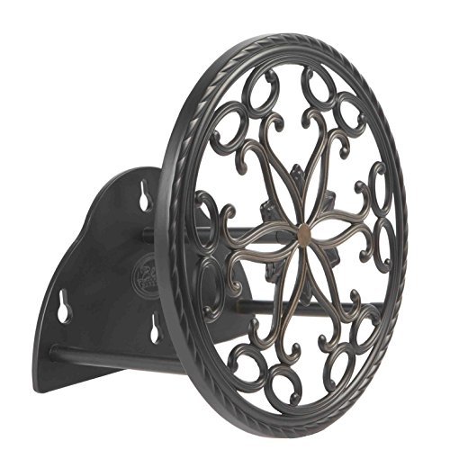 Decorative Steel Wall Mount Garden Hose Reel Holds 125-Feet of 5/8-Inch Hose