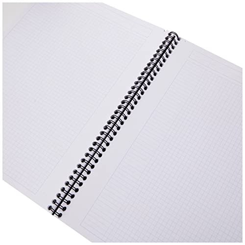 Satin Rhodia Wirebound Notebook 8.8 X11.75 Inches Black Grid 