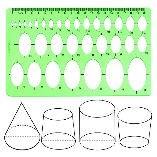 Utoolmart Circle Template, Plexiglass Circle and Oval Templates, Measuring  Templates Rulers, Digital Drawing for Office and School Building Formwork
