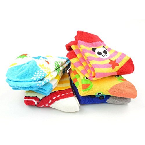 Zaples Baby Non Slip Grip Ankle Socks with Non Skid Soles for Infants  Toddlers Kids Boys Girls