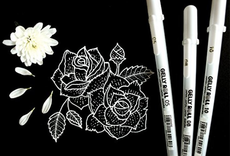 Sakura Gelly Roll Pen Classic 05 08 10 White 6 PC