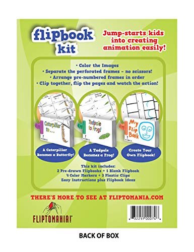 Fliptomania Make Your Own Flipbook Kit: Caterpillar To Butterfly And  Tadpole To Frog - Paper Stop Motion Animation Kit : Creative Flip Book Kit  For K - Imported Products from USA - iBhejo