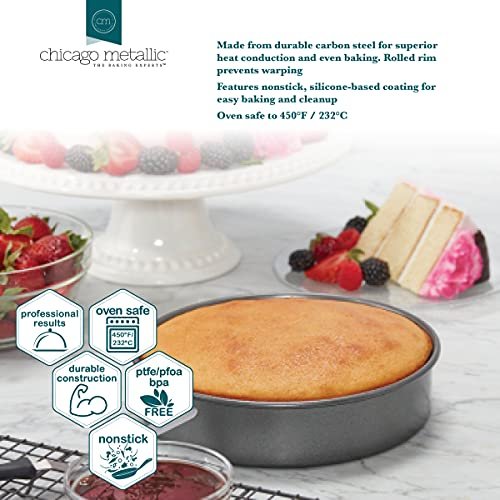 Mrs. Anderson's Baking Silicone Fluted Cake Pan for 9-Inch Cakes, Non-Stick  European-Grade Silicone