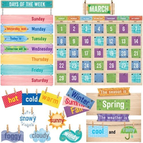 Creative Teaching Press Upcycle Style Calendar Set Bulletin Board (7061