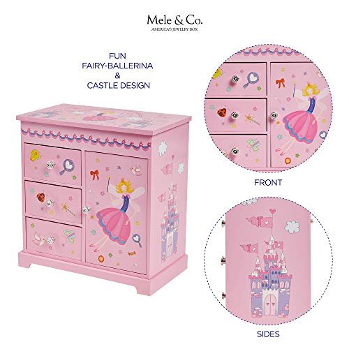 Mele & Co. Krista Ballerina Music Jewelry Box for Girls, Necklace