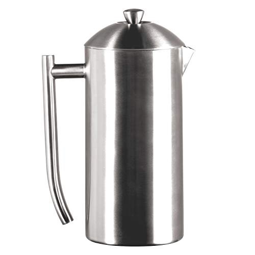 Frieling French Press - Double Wall, Stainless Steel with with Dual Screen