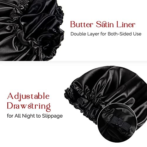 Red Satin Hair Bonnet ( Reversable Satin Night sleep cap ) – AfricanFabs