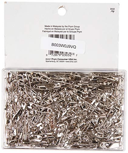 Dritz Quilting 3032 Curved Safety Pins for Large Projects, Bonus Pack, Size  1, Nickel, 300 Count