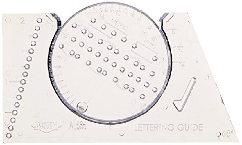 ALVIN AL666 Lettering Guide And Rule Template, Multipurpose Tool For  Drafting, Design, And Architecture, Great For Students And Professionals -  3.88