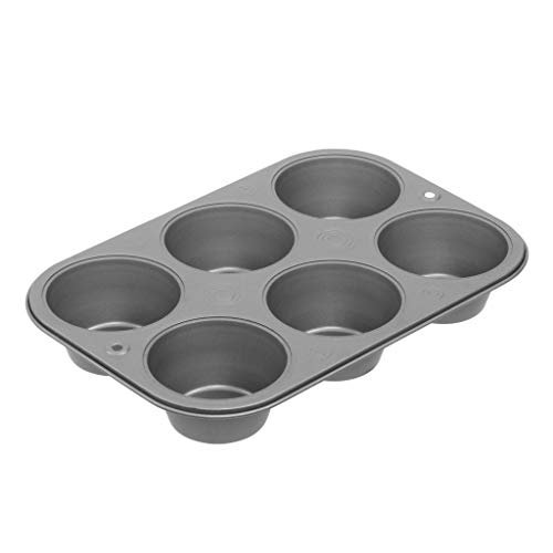  Fox Run 4867 Muffin Pan, 6 Cup, Stainless Steel
