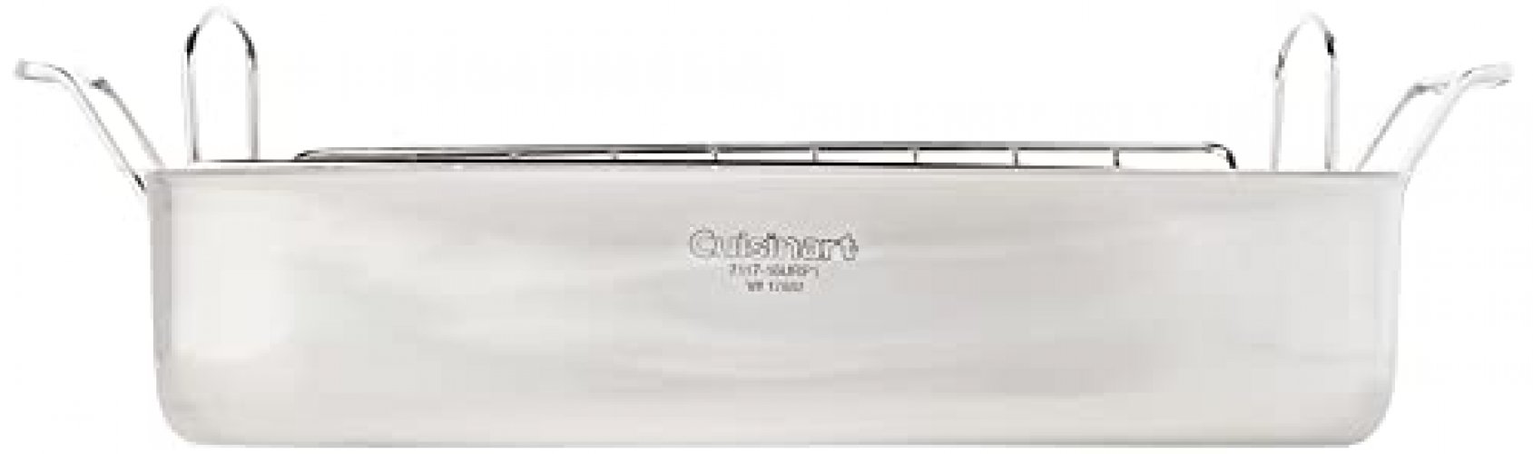 Cuisinart 7117-16UR Chef's Classic 16-Inch Rectangular Roaster with Rack,  Stainless Steel