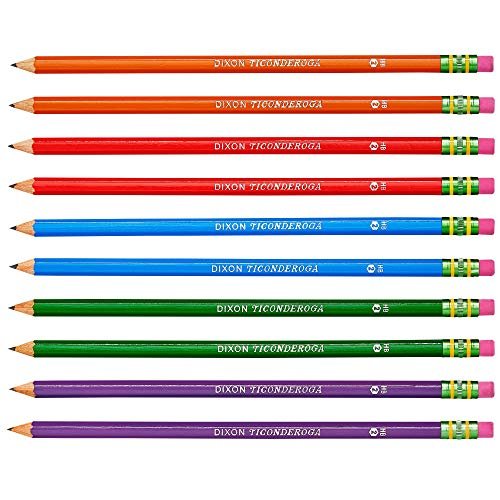 Dixon Ticonderoga No.2 HB Wood Pencils, Black - 10 count