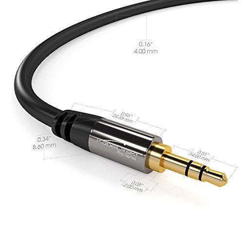 Gold 25FT 25 Feet 3.5 mm Aux Stereo Audio Headphone Headset Extension Cable MP3 