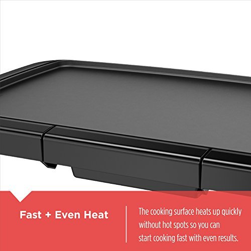 BLACK DECKER GD2011B Family Sized Electric Griddle with Drip Tray