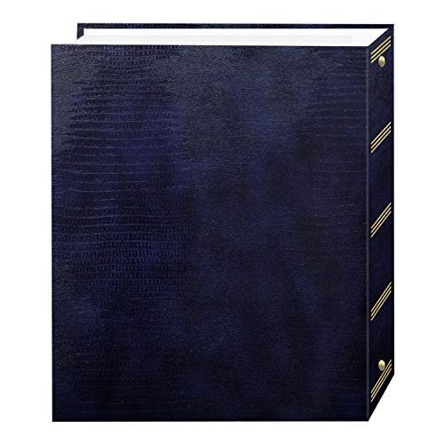 Pioneer Photo Albums Magnetic Self-Stick 3-Ring Photo Album 100 Pages (50  Sheets), Navy Blue