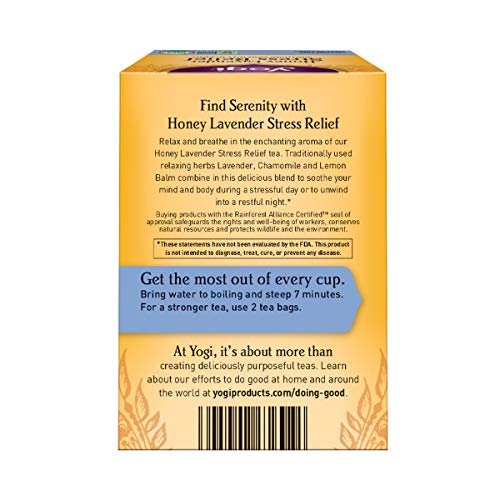 Yogi Tea Herbal Stress Relief, Honey Lavender 16 ct