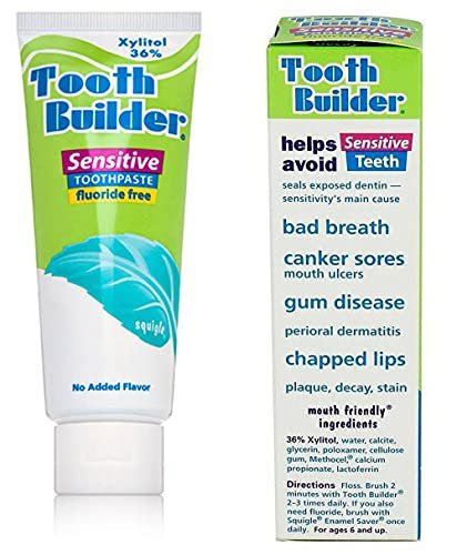 Squigle Enamel Saver Toothpaste (Canker Sore Prevention & Treatment)  Prevents Cavities Perioral Dermatitis Bad Breath Chapped Lips - 2 Pack