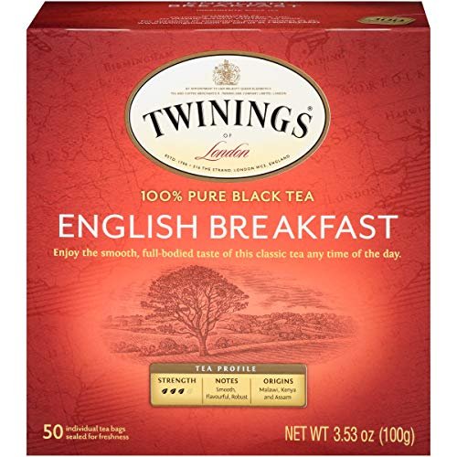 Twinings English Breakfast Individually Wrapped Tea Bags, 50 Count Pack Of  6, Flavourful, Robust Caffeinated Black Tea - Imported Products from USA -  iBhejo