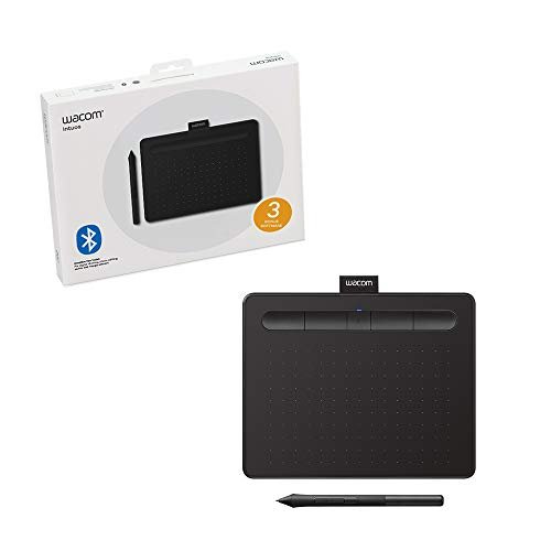 Wacom Intuos Small Graphics Drawing Tablet, includes Training & Software; 4  Customizable ExpressKeys Compatible With Chromebook Mac Android & Windows