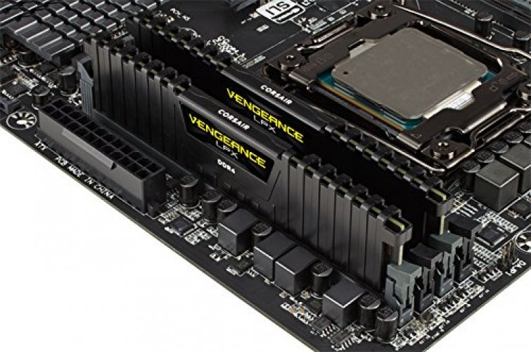  Corsair Vengeance LPX 16GB (2x8GB) DDR4 DRAM 2666MHz  (PC4-21300) C16 Memory Kit - Black : Electronics