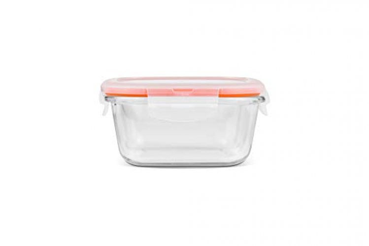 LOCK & LOCK Purely Better Glass Food Storage Container with Lid, 2.11-cup,  Clear