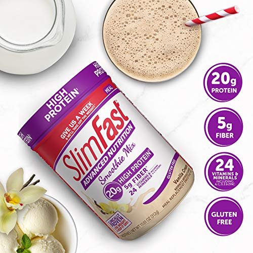 SlimFast Advanced Nutrition Protein Smoothie Mix Vanilla Cream Gluten Free