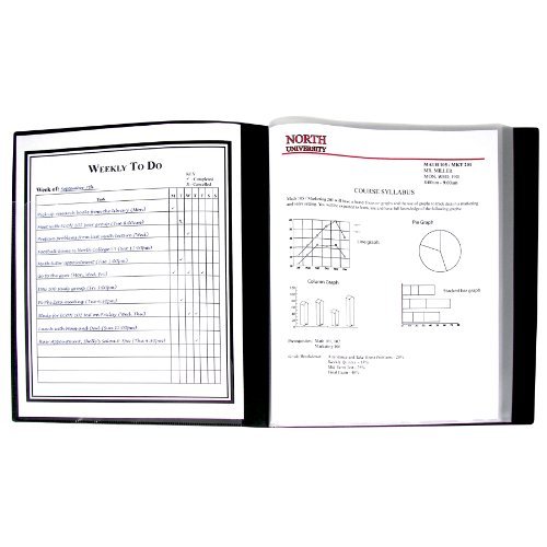 C-Line Black 12-Sheet Protector Bound Presentation Book