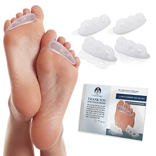 Dr. Frederick'S Original Hammer Toe Gels - 4Pcs - Hammer Toe Support Crest  For Women & Men - Joint Realign - Cushion, Support & Temporary Splint - Cr  - Imported Products from USA - iBhejo