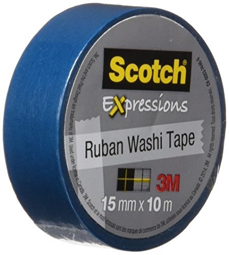 3M Scotch Washi Tape, Yellow, 0.59 x 393