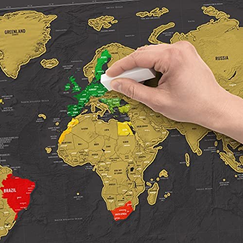 Luckies Scratch Map Deluxe Scratch Off World Map