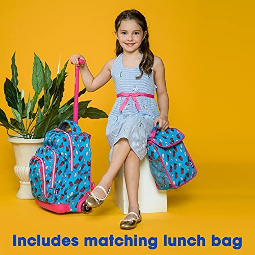 kids School Rolling backpack Bag set with lunch bag girls School