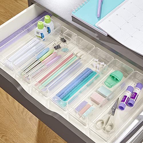 STORi Clear Plastic Vanity and Desk Drawer Organizers