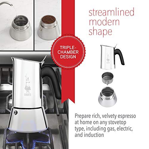 Bialetti Venus Stainless Steel Espresso Maker - 6 Cup