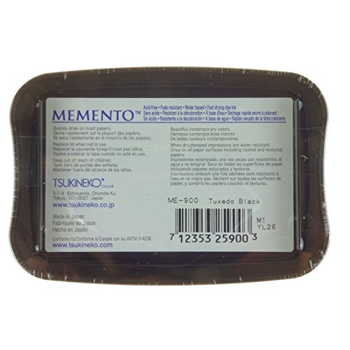 Tsukineko Memento Tuxedo Black Fade-resistant Dye Ink Pad Me900