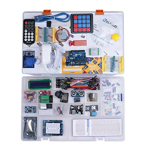 Elegoo UNO R3 Project Complete Starter Kit with Tutorial for Arduino (63 Items)