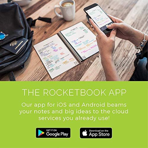 Rocketbook Core Reusable Smart Notebook, Innovative, Eco-Friendly,  Digitally Connected Notebook With Cloud Sharing Capabilities