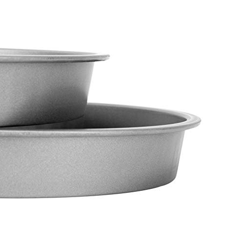 G & S Metal Products Company OvenStuff Nonstick Square Cake Baking Pan 9'',  Set of 2, Gray