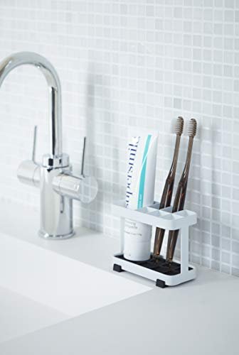 YAMAZAKI home 6802 Toothbrush and Toothpaste Holder for Bathroom