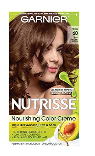Garnier Nutrisse Nourishing Hair Color Creme, 60 Light Natural Brown  (Acorn) - Shop Imported Products from USA to India Online - iBhejo