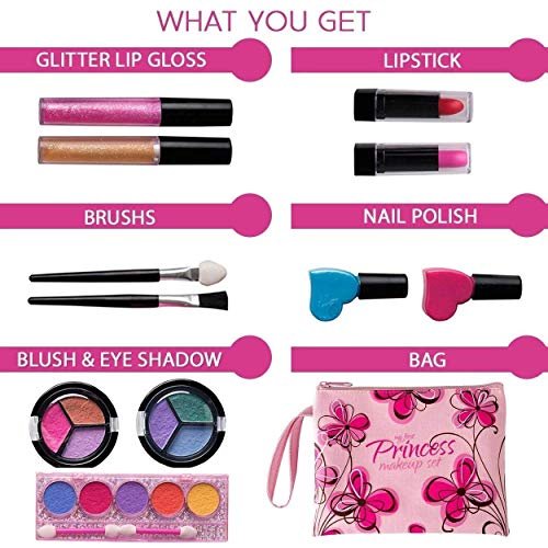 Kids Makeup Kit for Girl Make up Remover Real Washable Princess Set Non  Toxic for sale online