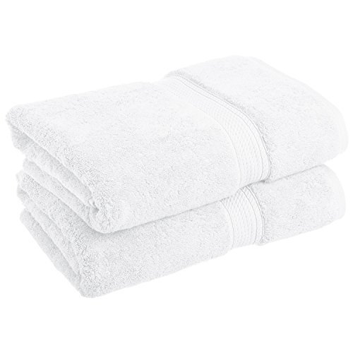  Superior Solid Egyptian Cotton Bath Towel Set, 30 x 55,  White, 2-Pieces : Home & Kitchen