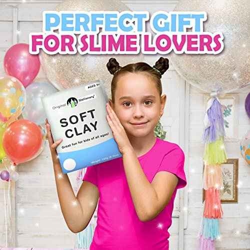 Funtofi Soft Clay for Slime - 9 Ounces - Slime Mix Ins - Slime Supplies for  Kids, Foam Clay to Make Fluffy Butter Slime, Slime Clay White, Slime Add  Ins, Foam Slime