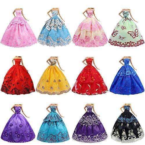 Zita Element 51 Pcs 11.5 Inch Girl Doll Clothes And Accessories - 6 Pcs  11.5 Inch Girl Doll Wedding Evening Party Dresses Grown With 45 Pcs 11.5  Inch - Imported Products from USA - iBhejo