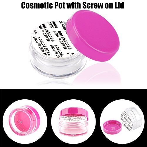 100PCS 5G black Cream Jar, Empty Plastic Cosmetic Container, clear